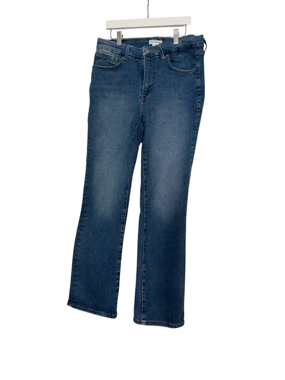 Good American Mid Blue Straight Leg Jeans